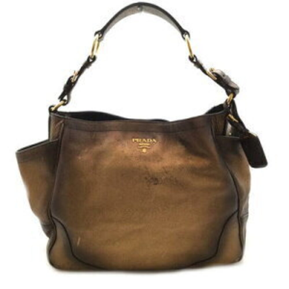 Prada Shoulder Bag Leather Piombo
